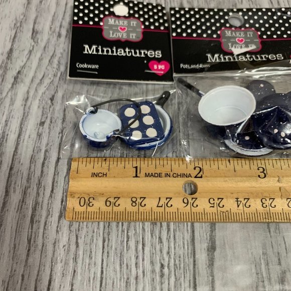 Make It Love It Miniatures Doll House Accessories Cookware Pitcher And More NWT - Picture 9 of 12